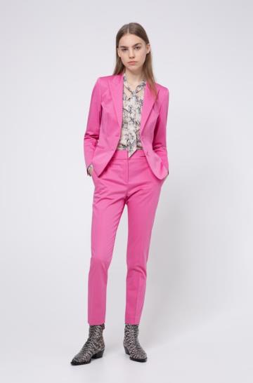 Spodnie HUGO Regular Fit Różowe Damskie (Pl12268)